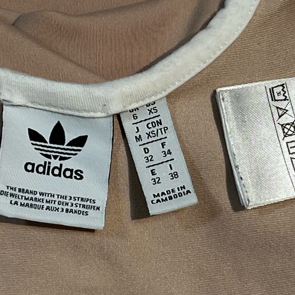 Adidas Women’s Cream Tank Top Bodysuit In Size XSmall - Picture 4 of 4